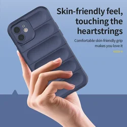 Anti-slip Bump Step Case for iPhone 16 15 14 13 12 11 Pro Max XS XR SE 7 8 Plus Cover Armor Skin Matte Full Protect Camera Shell