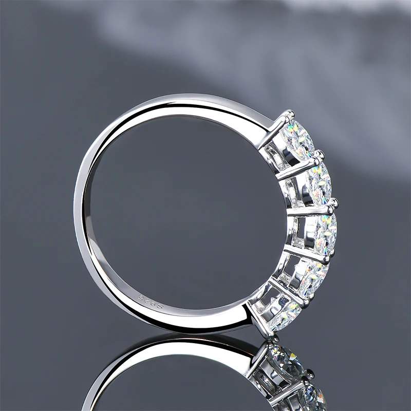 Imagem -05 - Iogou-anel de Noivado Moissanite para Mulheres Jóias Finas Aliança de Casamento com Certificado Gra Prata 925 Real mm Cor d Real