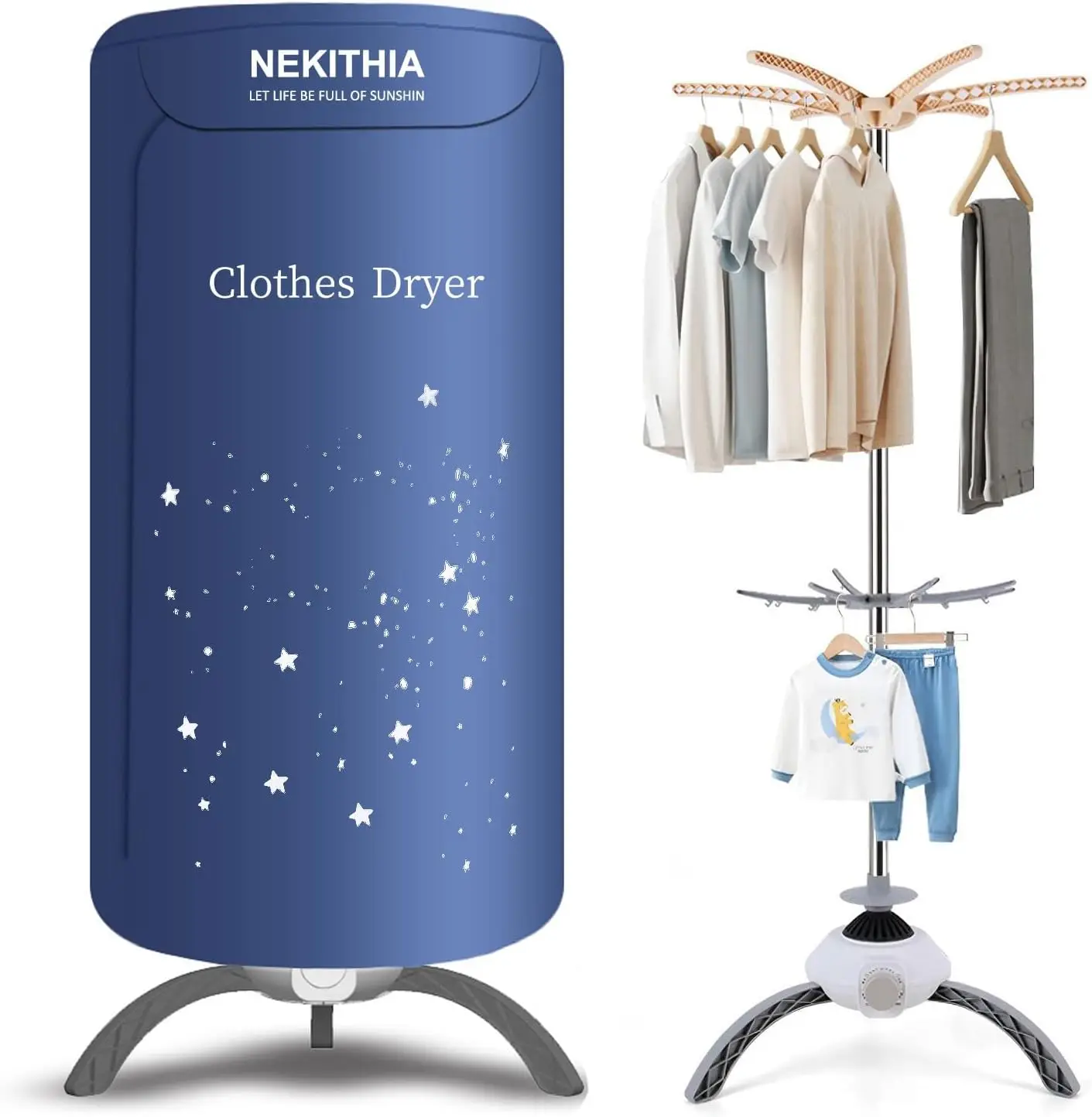Portable Clothes Dryer, 900W Fast Drying Large Capacity for Laundry Shoes - Compact Mini for Travel Apartments RV Dorm