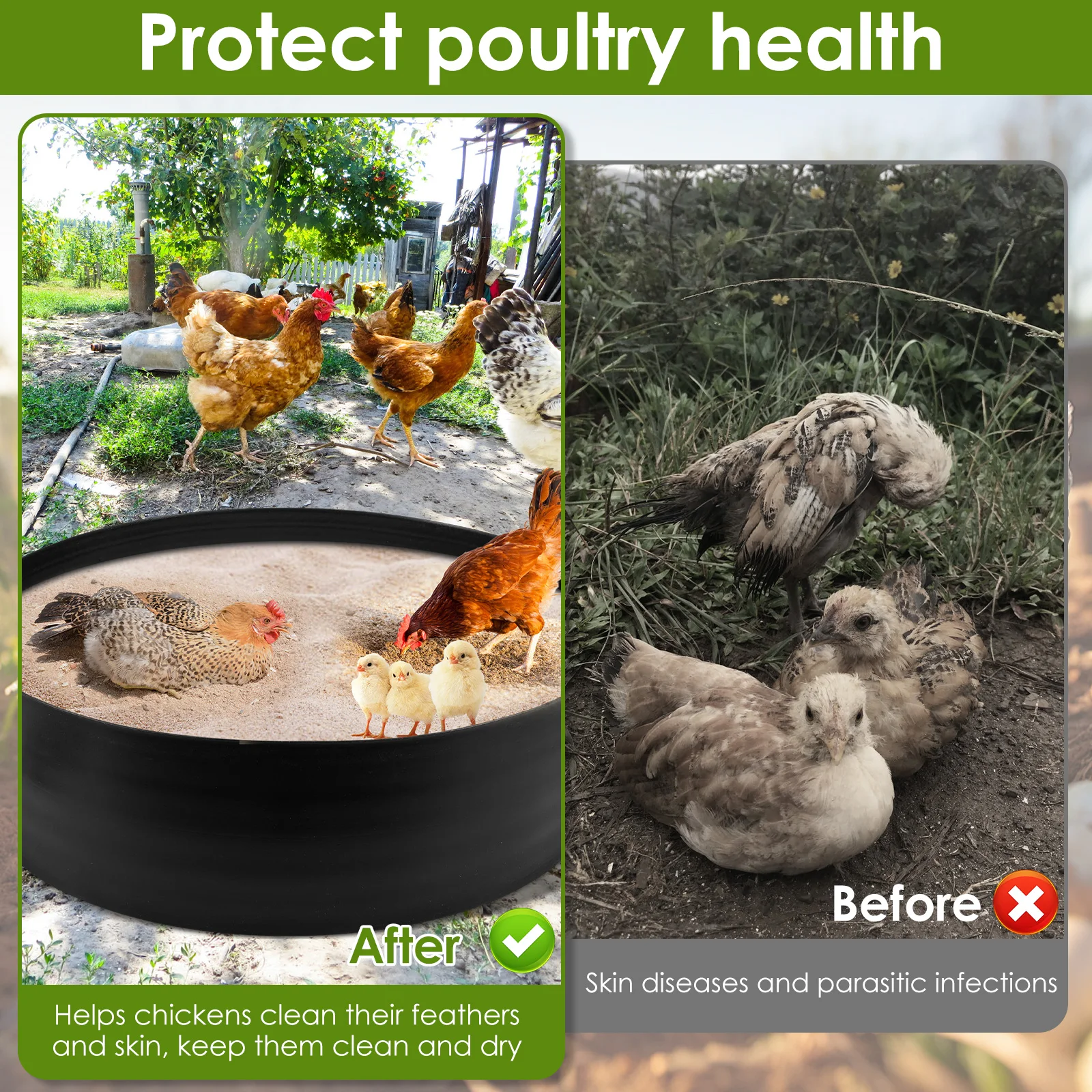 قابل للتعديل الدجاج القلم تربية سياج حوض الاستحمام الإطار PE الدجاج الغبار حمام الحاويات مزرعة الدواجن الدجاجة حظيرة الدجاج الملحقات #4