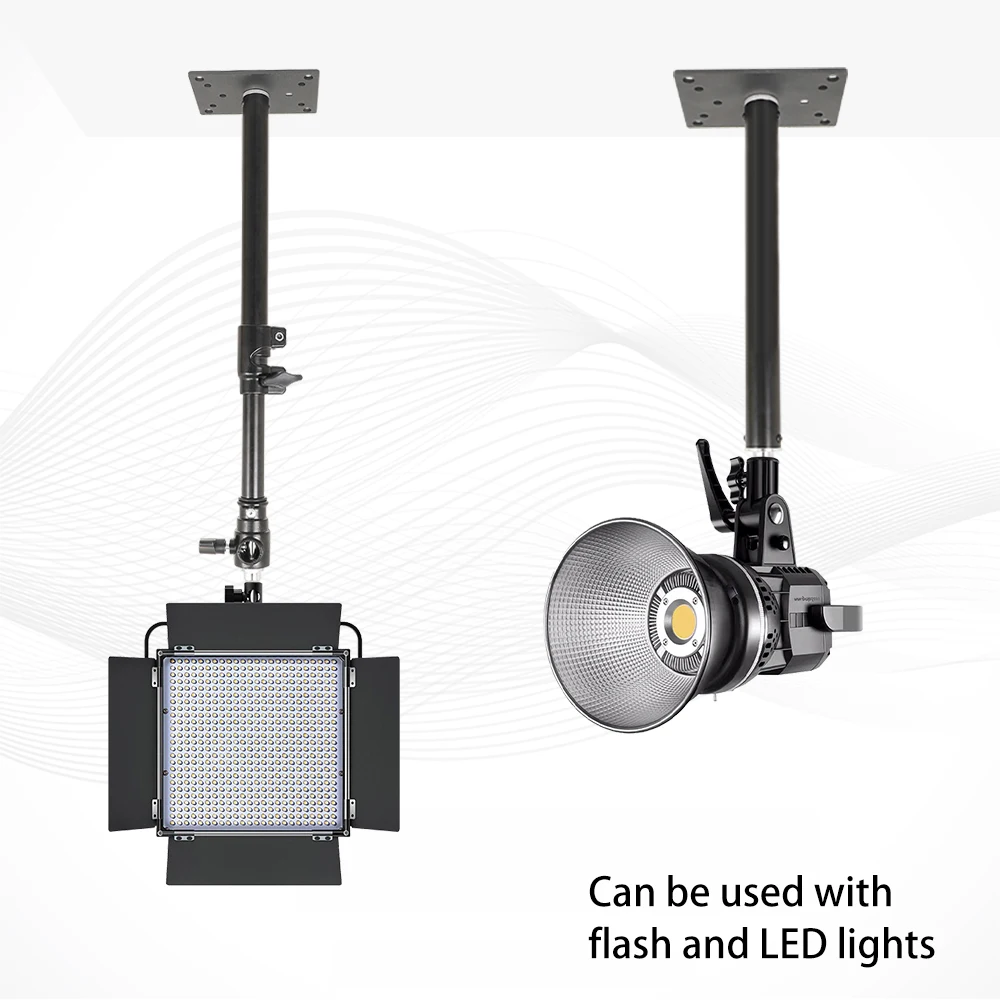 Vertical Top Wall Stand Bracket Adjustable Wall Mounted Heavy Support Hardware for Softbox Lighting Perforation Required