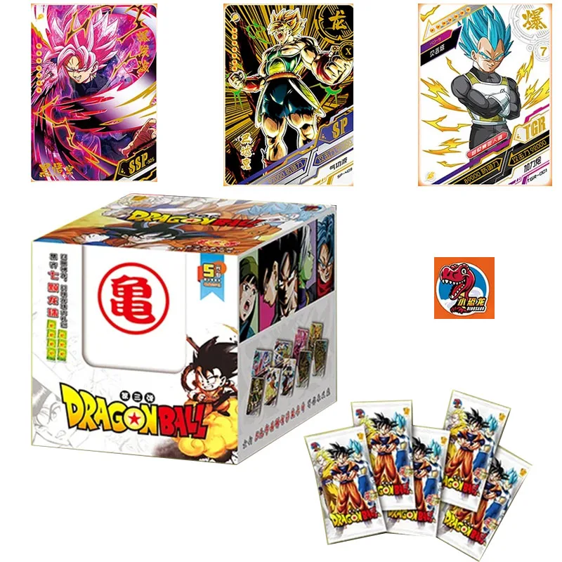 

Little Dinosaur Dragon Ball Z Booster Box Trading Card Game Super Saiyan Son Goku Anime Characters Collection Card Kids Toy Gift