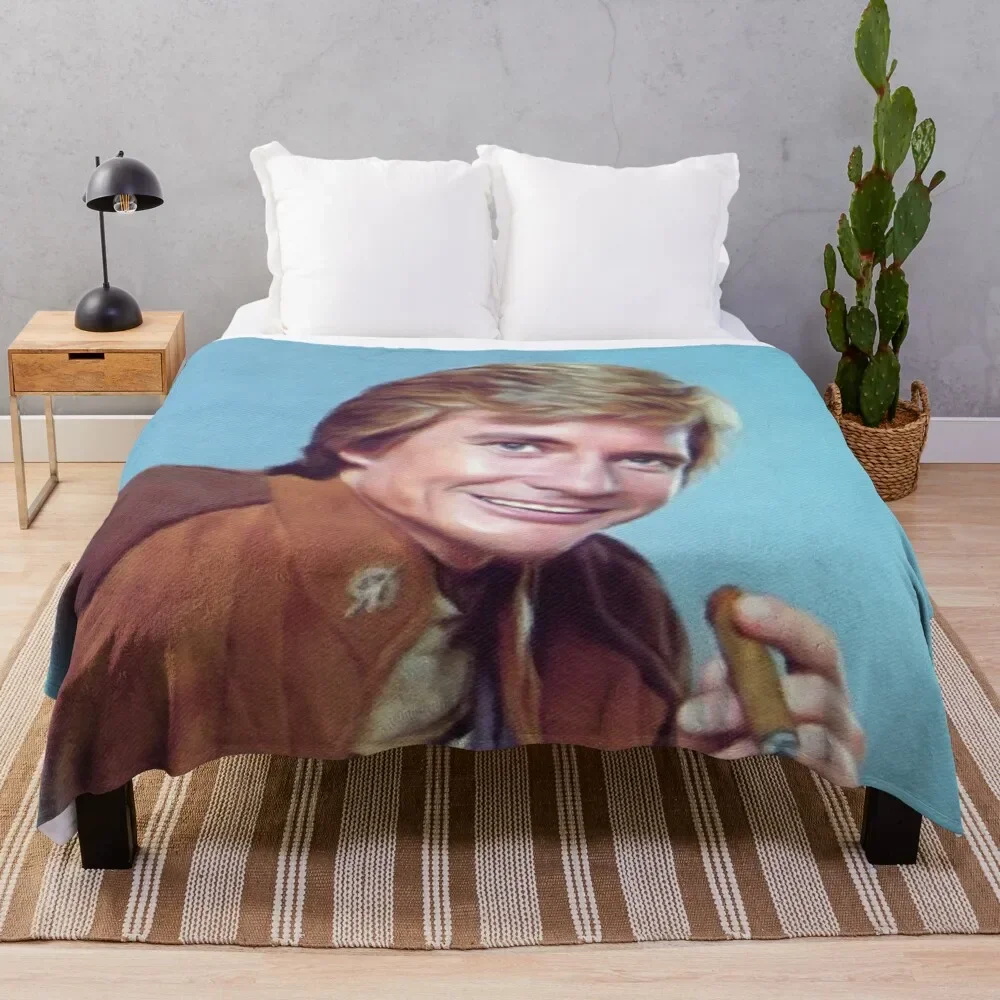 

Dirk Benedict, Actor Throw Blanket Thin Plaid Blankets