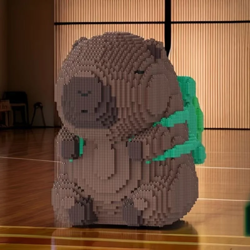 15026-teilige Capybara-Rucksack-Bausteine, 3D-Stapelmodell-Ornament – geeignet für alle Weihnachtsgeschenke