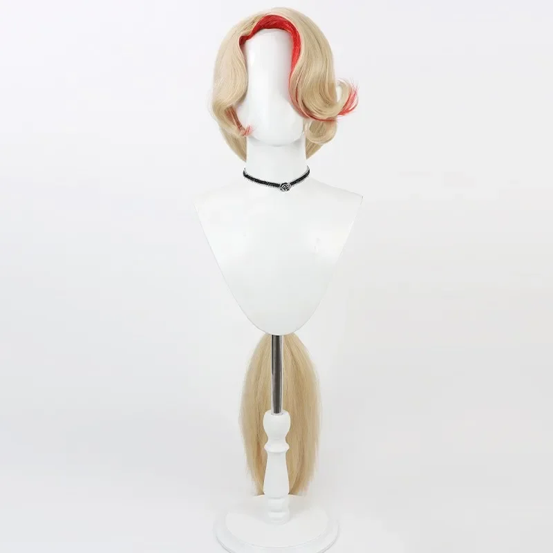 Anime Charlie Morningstar Cosplay Wig Girl Blonde Long Hair Heat Resistant Synthetic Hair Wig Cap Masquerade Halloween Prop