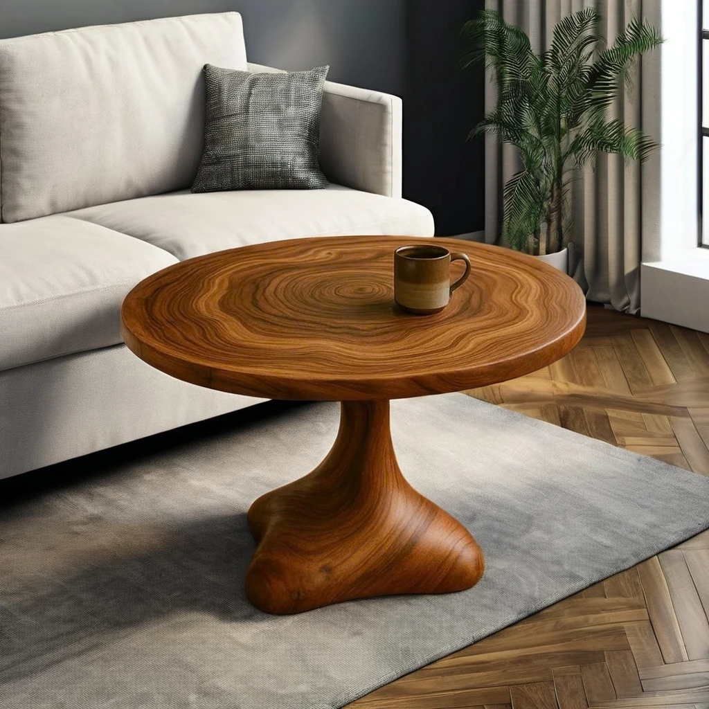 Creative Modern que Wood Coffee Solid Den Small Apartment Dining Home Furniture