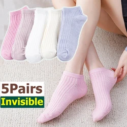 5Pairs/lot Cotton Invisiable Socks Women Summer Ankle Mujer Boat Socks Low Cut Sock Slipper Thin Breathable Calcetines Sock