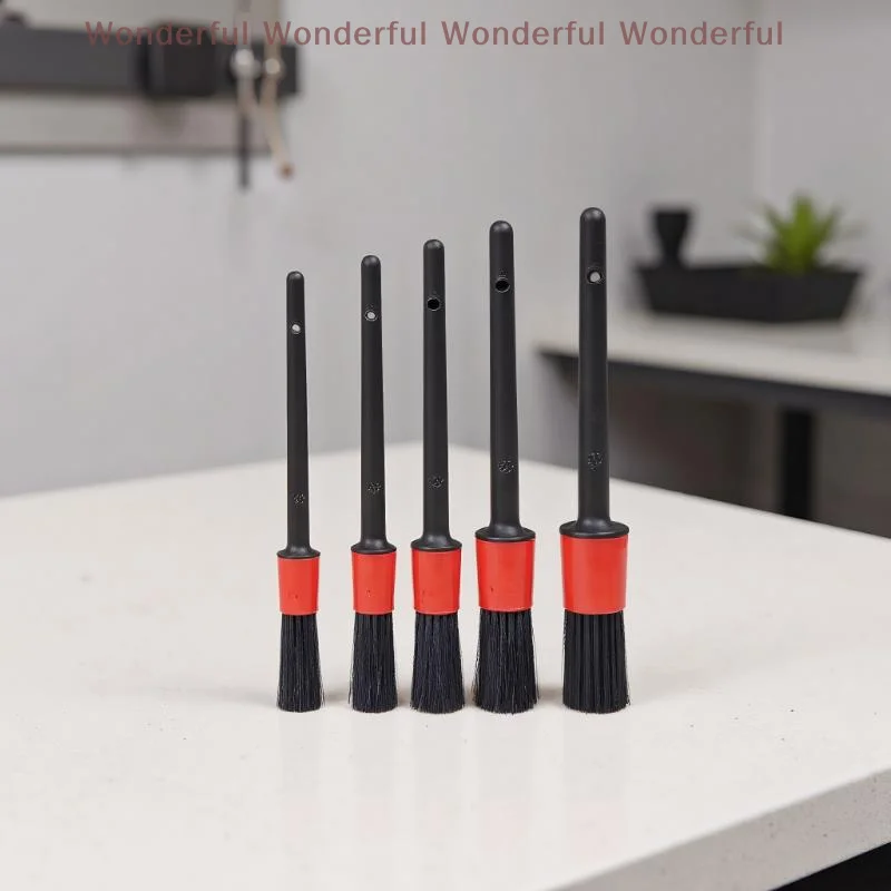 

6PCS For Car Cleaning Auto Detail Tools Dashboard Cleaning Brush Car Exterior Interior Detail Brush Boar Hair Bristle Brushes