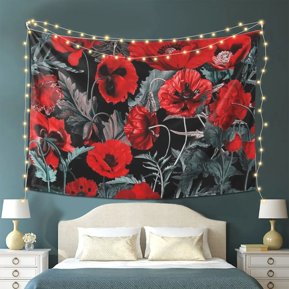 

Poppy Gard Tapestry Wall Hanging Aesthetic Home Decor Tapestries for Dorm Room