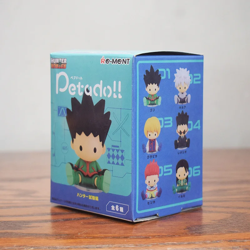RE-MENT Hunter X Hunter Chrollo Zoldyck กล่องตาบอดของเล่นอะนิเมะรูป Exam Mini Bean Eye การทดลองบทความกล่องตาบอดตกแต่ง