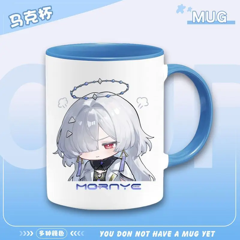 

2026 Новинка: Кружка с крышкой и соломинкой 8.1x9.5см, унисекс, с мультяшным принтом Wuthering Waves, аниме-игра, подарок