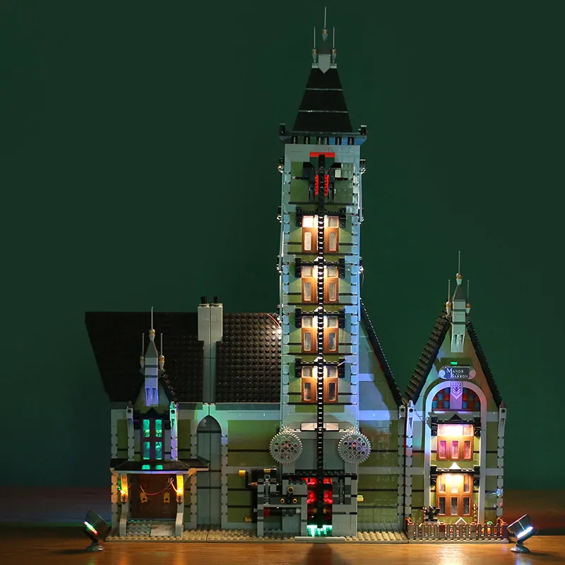 Kit de luz led adequado para lego criador a casa assombrada 10273 blocos de construção lâmpada decorativa (tijolos modelo não incluídos)