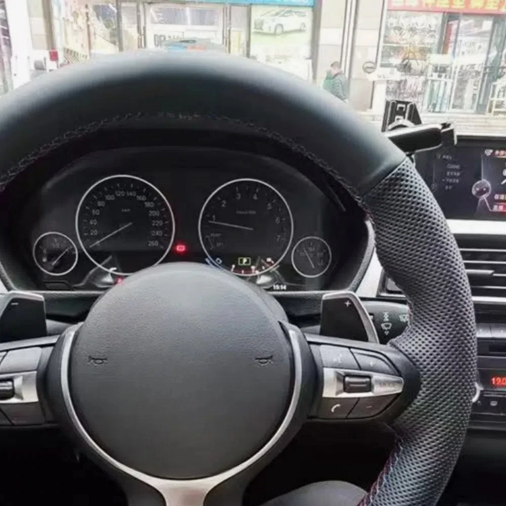 Custom Car Steering Wheel Cover Microfiber Leather For BMW M Sport F30 F31 F34 F10 F11 F07 X3 F25 F32 F33 Avant Steering Wrap