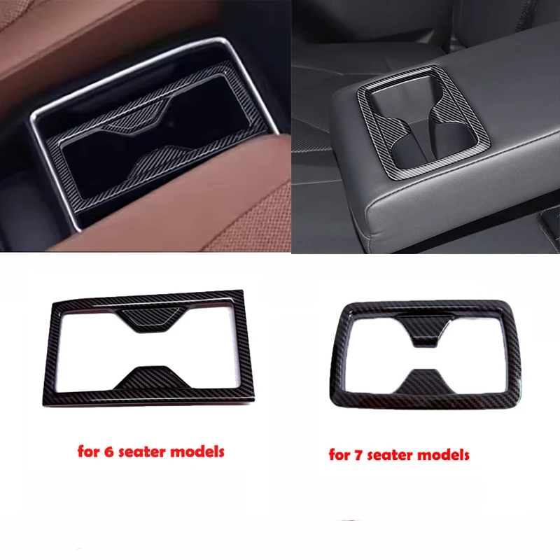 For Toyota Grand Highlander 2024 2025 ABS wood 6/7 seat center conlose rear water cup holder drink cover interior Accessories