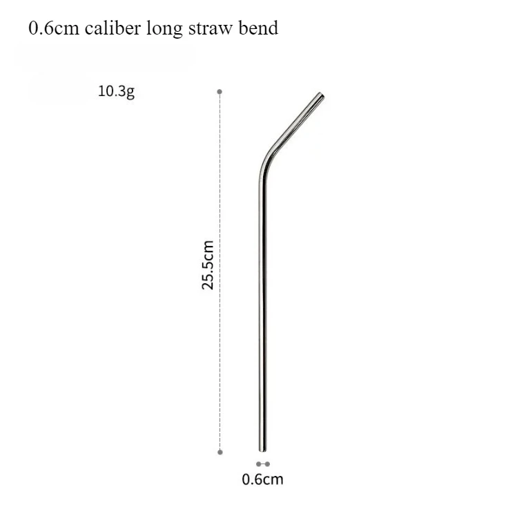 Набор соломинок из нержавеющей стали 304, изогнутые и прямые многоразовые металлические соломинки с футляром и щеткой для пузырькового чая, кофе, смузи