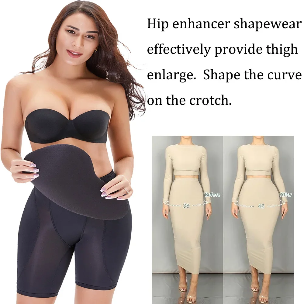 Hip Enhancer Shapewear Low Waist Body Shaper Butt Padded Underwear Removable Booty Hip Pads Panties