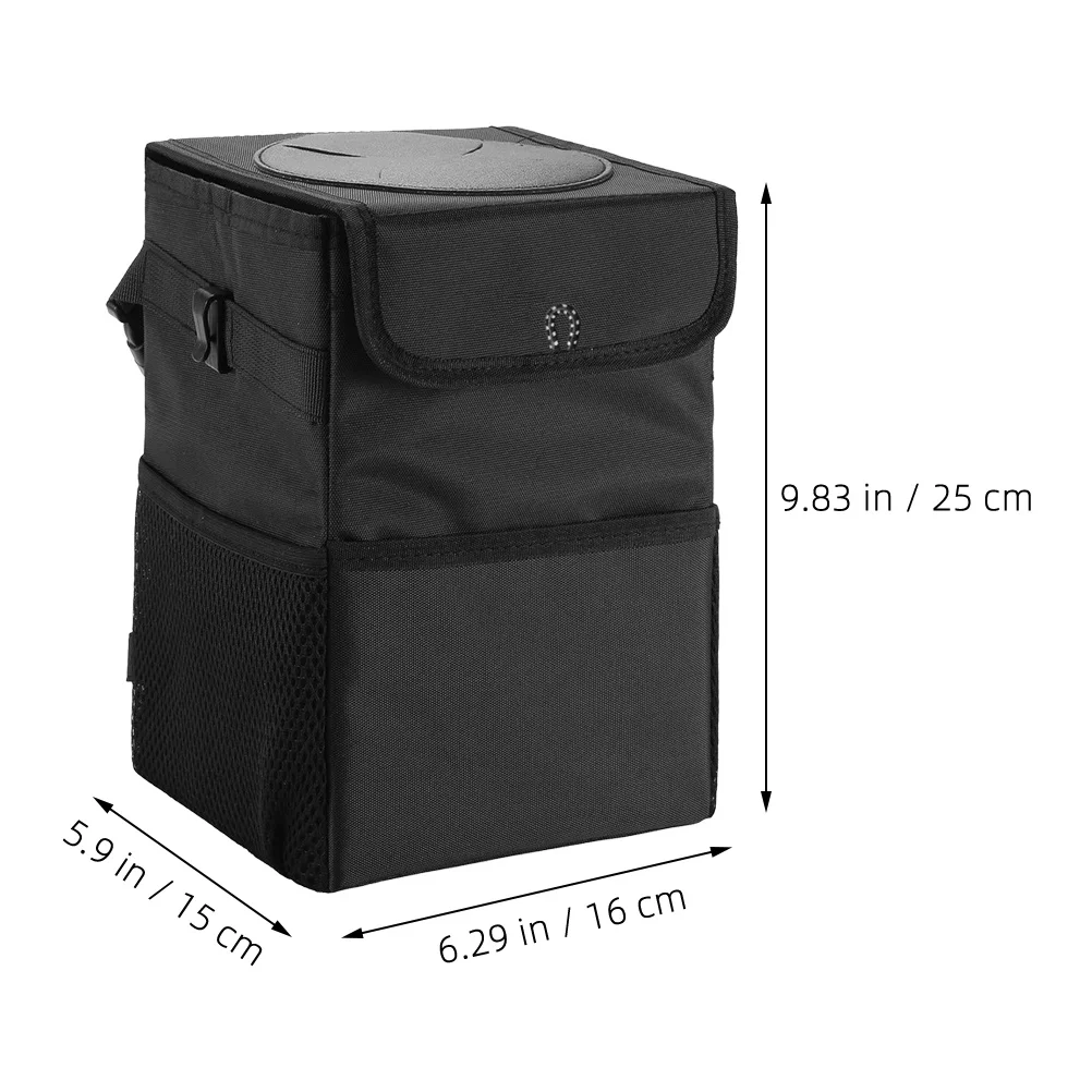 

Small Foldable Car Trash Can with Lid Portable Vehicle Auto Garbage Bin Organizer Trash Bag for Camping Auto Garbage Can for Car