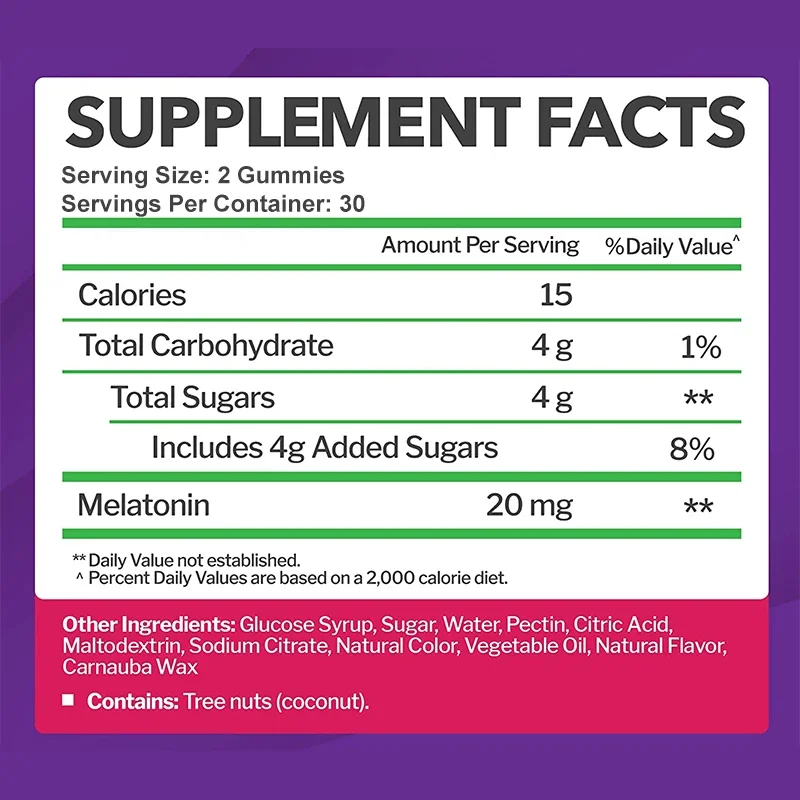 Melatonin Gummies - Improves Insomnia, Relieves Stress, Promotes Sleep, Enhances Immunity, and Supports Health