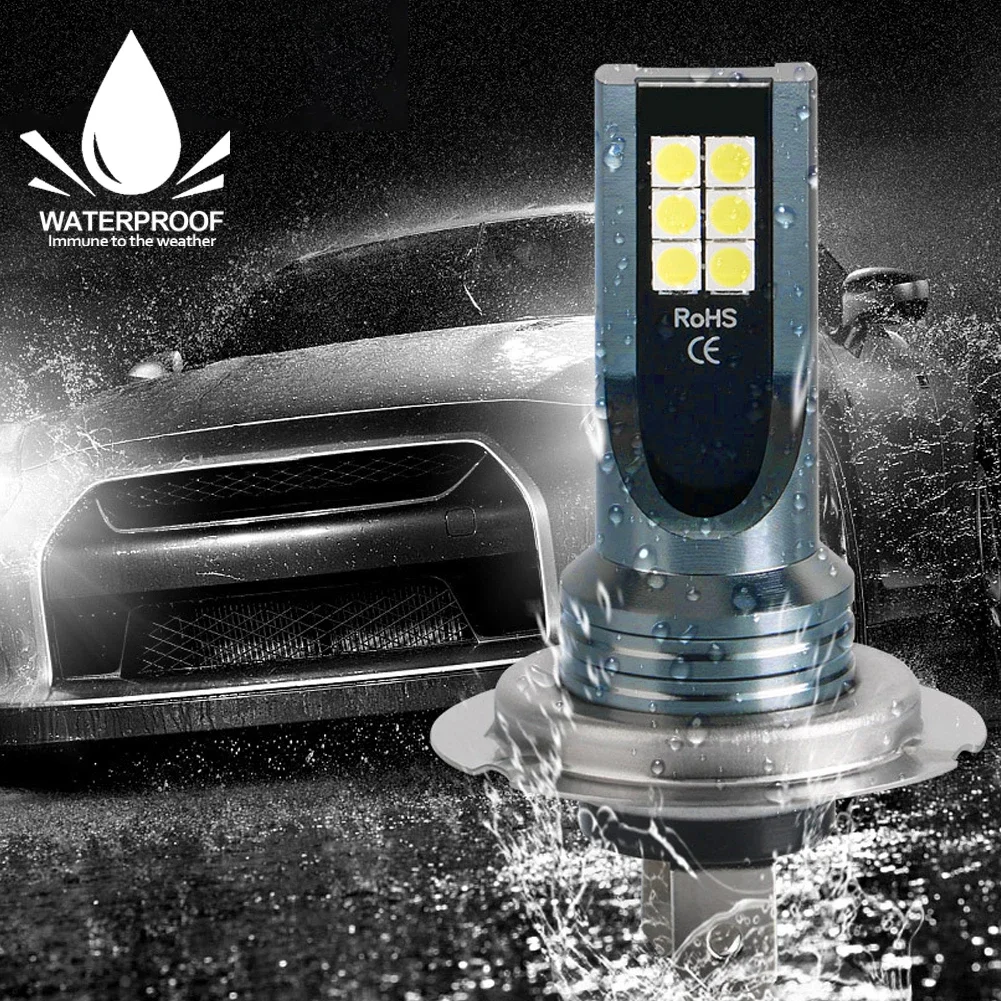 1/2X H4 H7 LED المصباح لمبة H11 H8 H9 H10 H1 H3 سيارة الضباب مصابيح كهربائية 9005 9006 السيارات القيادة تشغيل مصابيح 12000LM 80 واط 12 فولت