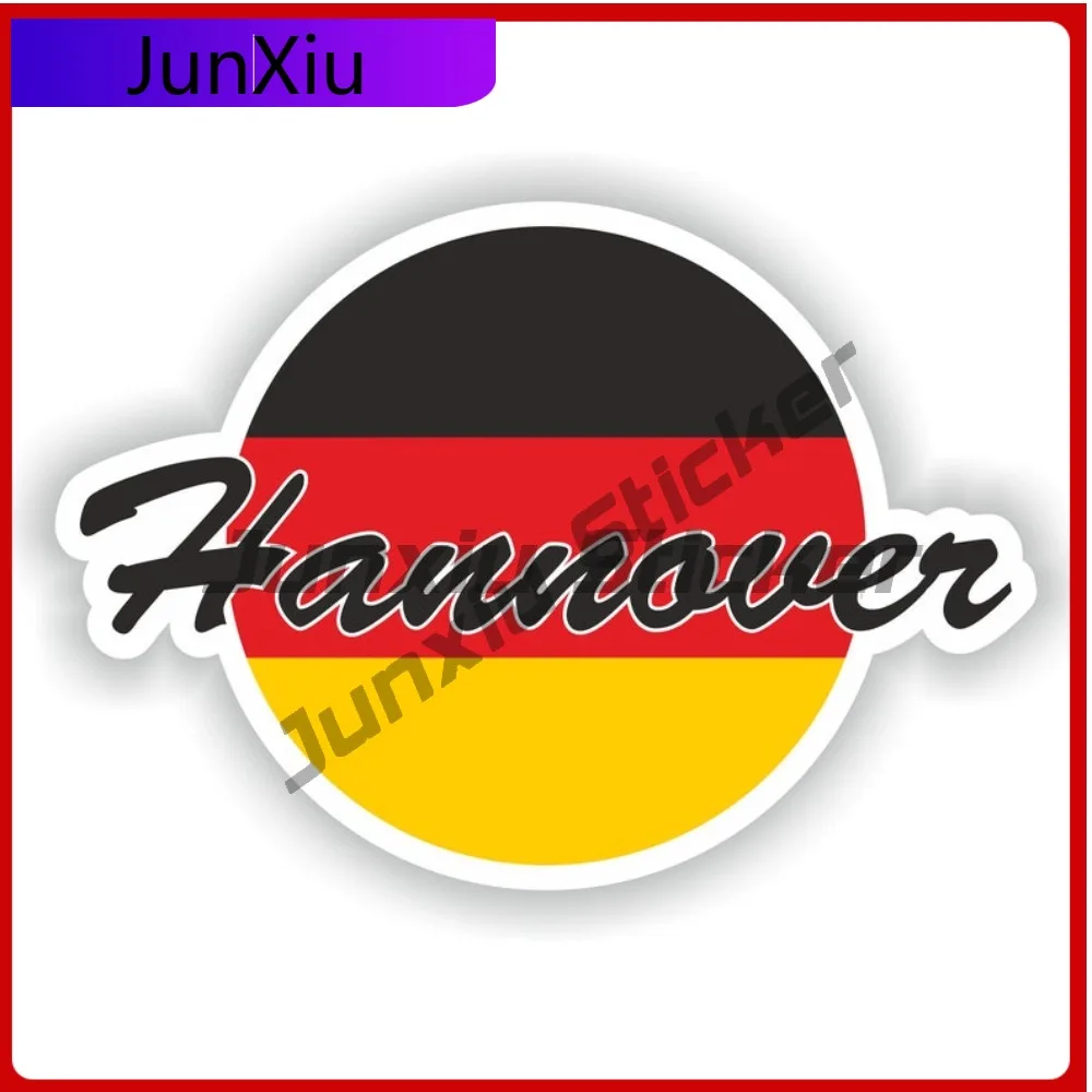 

Hannover Germany City With National Flag Graphic Vinyl Decals Small Stickers Rv Car Decoration Electric Scooter Refit Accessorie