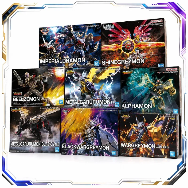Figurine Digimon originale Bandai, série Figure Rise Standard Amplified, Alphamon, Beelzemon, Imperialdramon, MetalGarurumon, kit de modèle en plastique, jouet