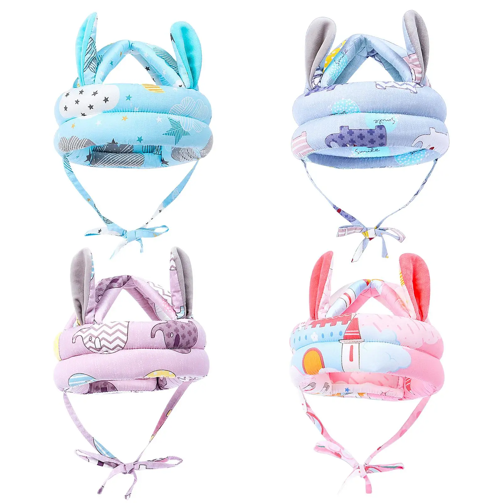 40-45cm Size Breathable Cotton Baby Toddler Infant Safety Protective Helmet Hat Head Protect for Walking Crawling Running