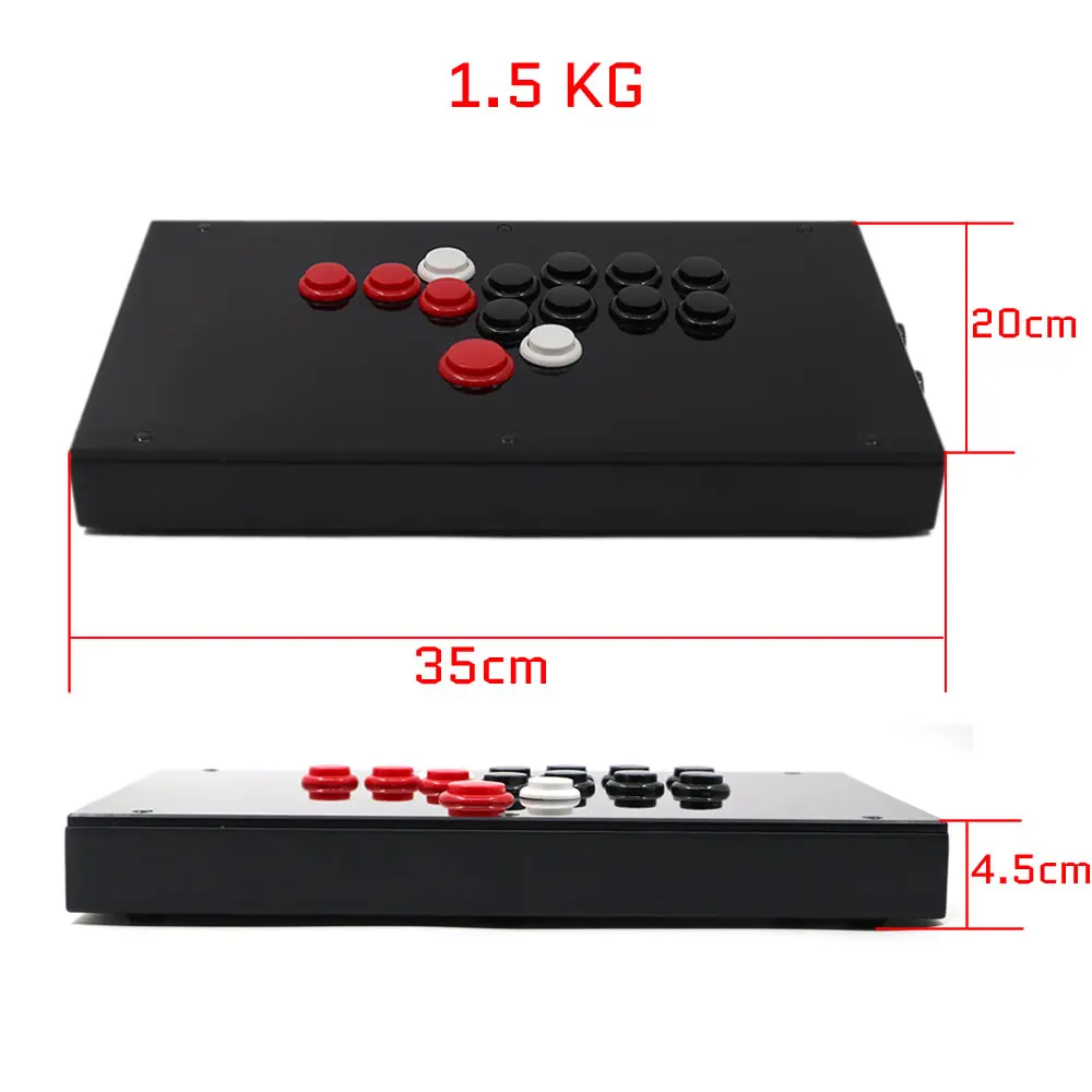 RAC-J803B All Buttons LeverLess Arcade Joystick Fight Stick For PS5/PS4/PS3/PC Sanwa OBSF-24 30