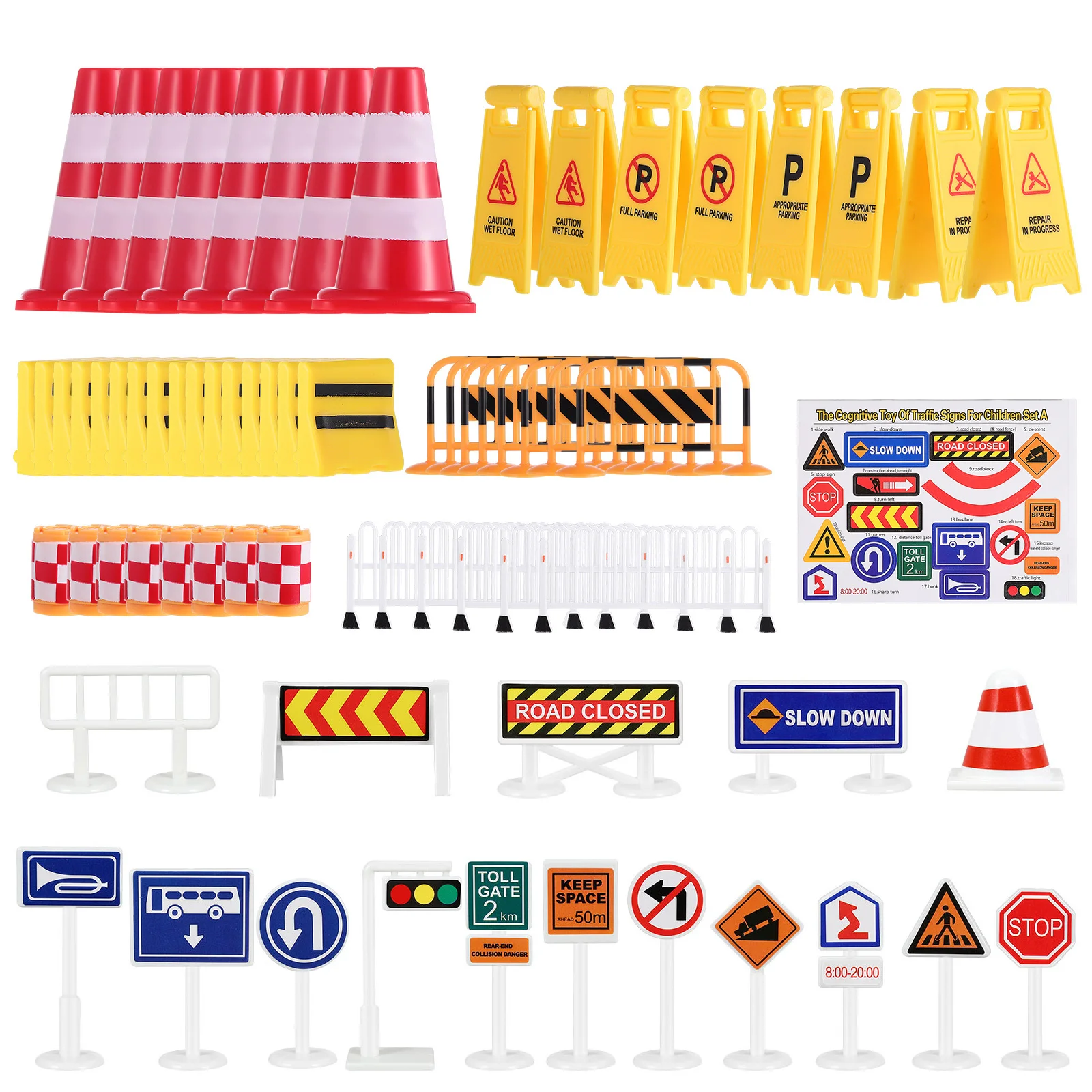 

Traffic Road Signs Simulation Design Playset for Kids Learning Traffic Rules Safety Education Creative Role Play Fun