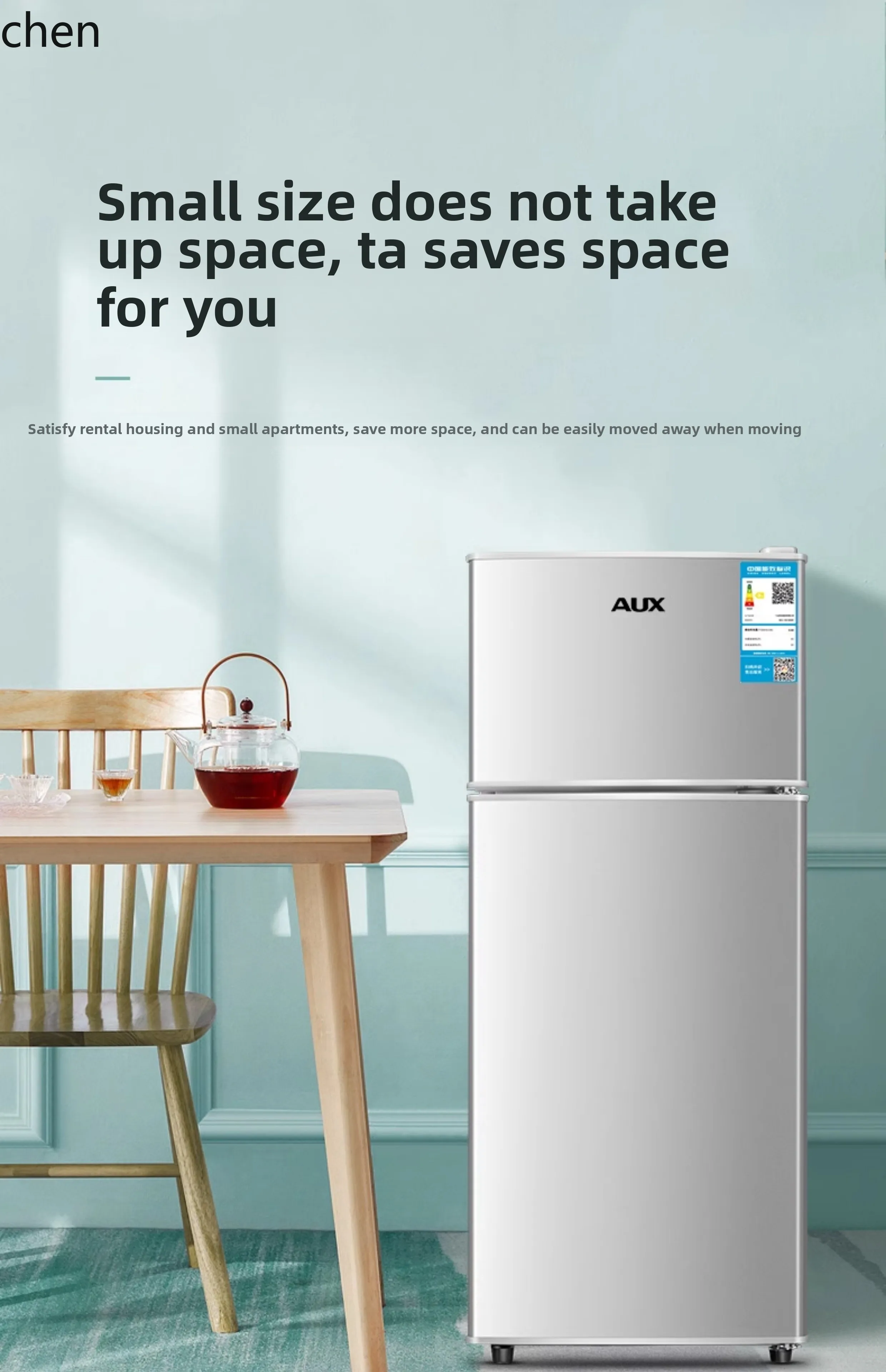 HTT Oaks небольшой холодильник на 70 литров, небольшая комната для аренды, энергосберегающий двухдверный холодильник для общежития и офиса