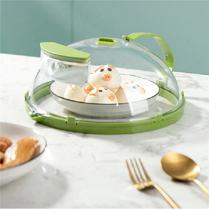 ABSS-2X غطاء الميكروويف للأغذية غطاء رش الميكروويف الشفاف مع مقبض وصندوق الماء غطاء تسخين سبلاش الميكروويف #5