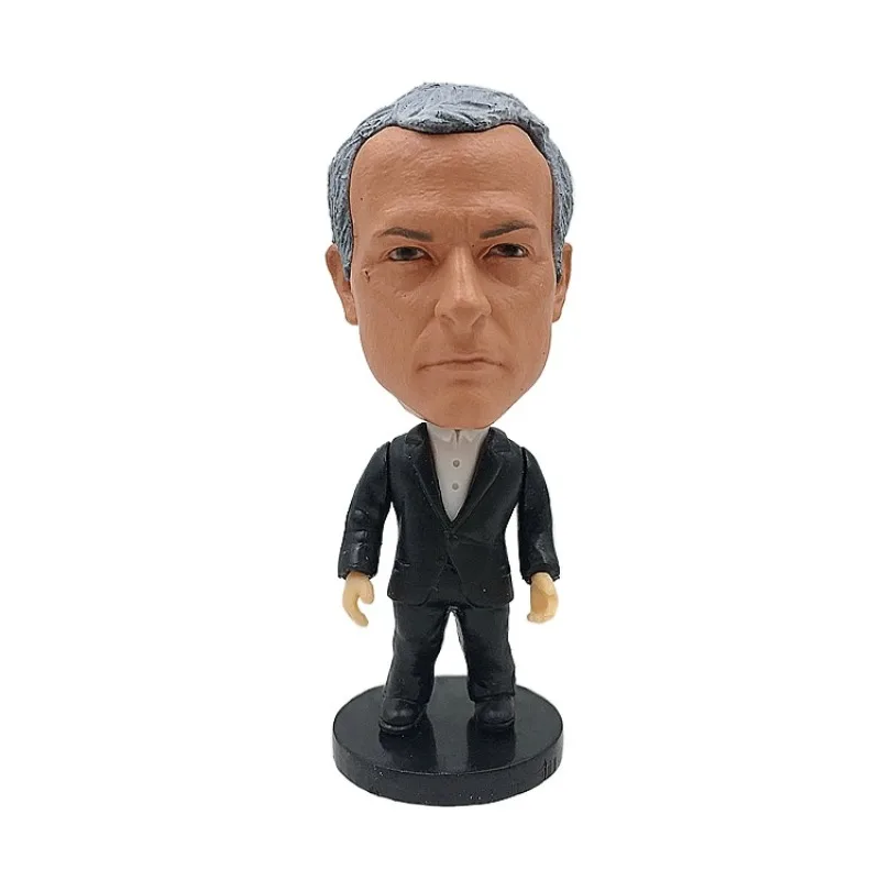 Figuras de ação do treinador de futebol FergusonZinedineZidaneGuardiolaMourinhoAncelotti Boneca estrela de futebol de 6,5 cm