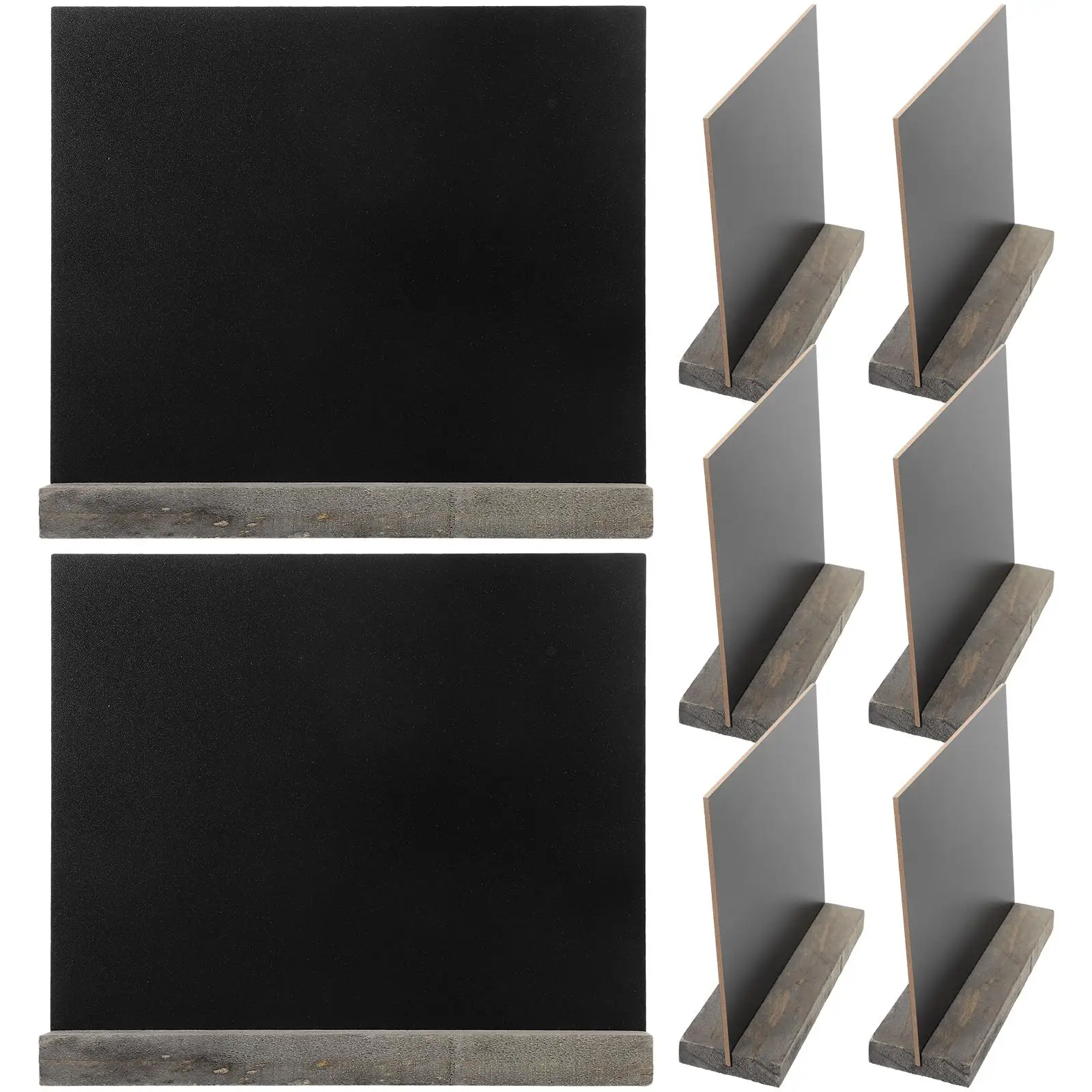 

8pcs Mini Tabletop Chalkboards Signs Wooden Framed Small Blackboard with Removable Base for Restaurant Wedding