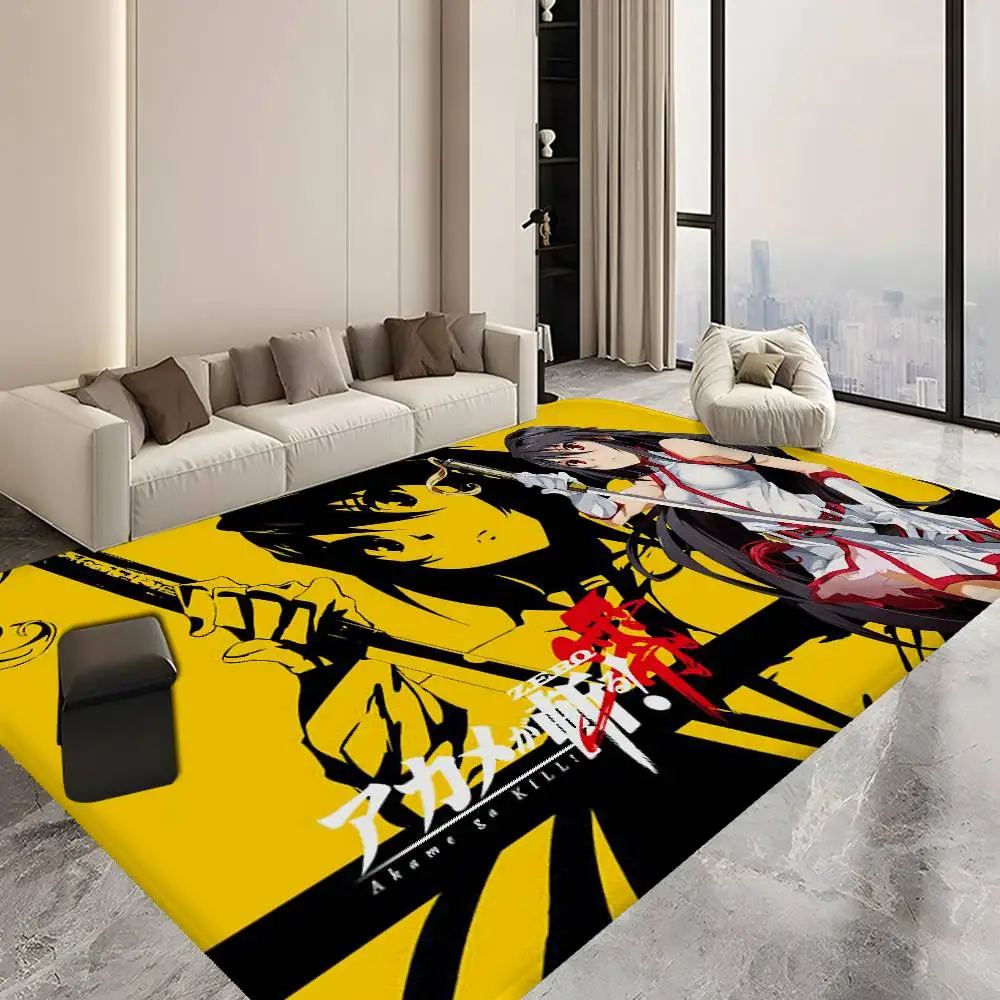 A-AkameS Ga Kill Cartoon Anime Kitchen Mat Kids Room Bedroom Decoration Balcony Anti-Slip Doormat Living Room Alfombra