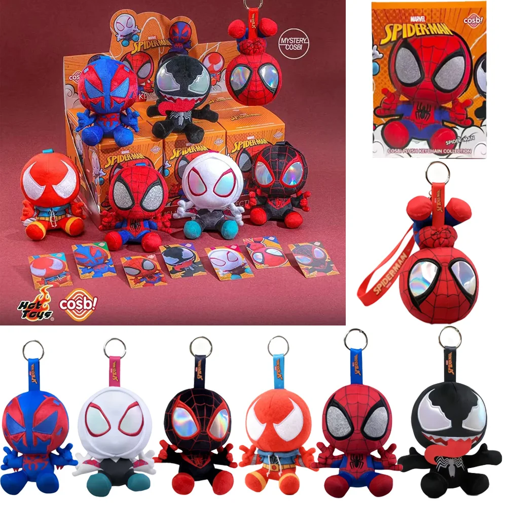 Hottoys مارفل الرجل العنكبوت صندوق أعمى حقيبة الملحقات العصرية لعبة لطيف شخصيات كرتونية سطح المكتب الحلي صندوق غامض مهرجان هدية