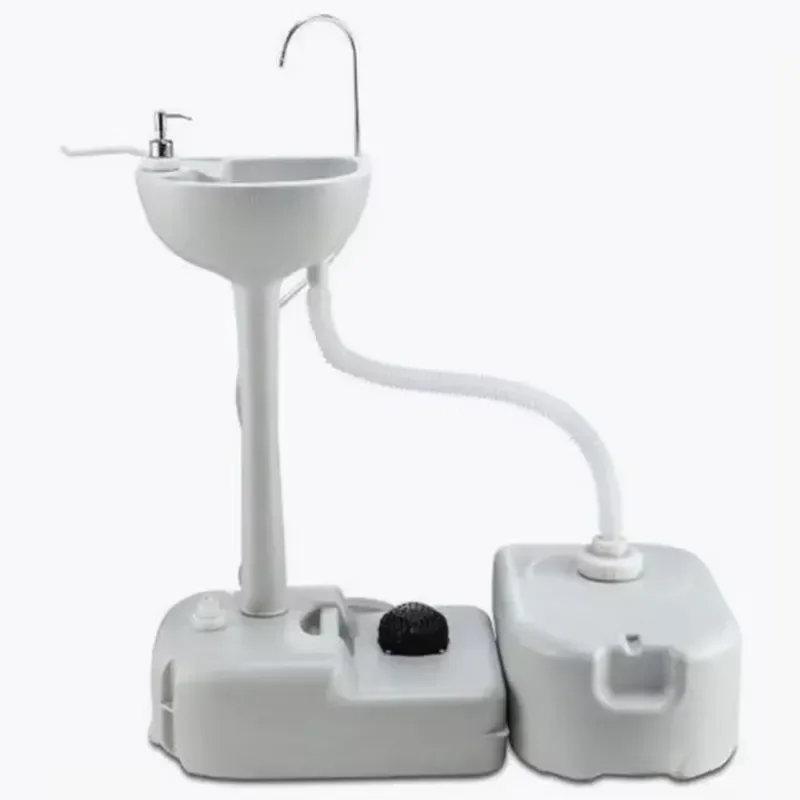 Portable Water Basin with Foot Operated Water Supply and Drainage Independent System Modern Design for Outdoor Gardens