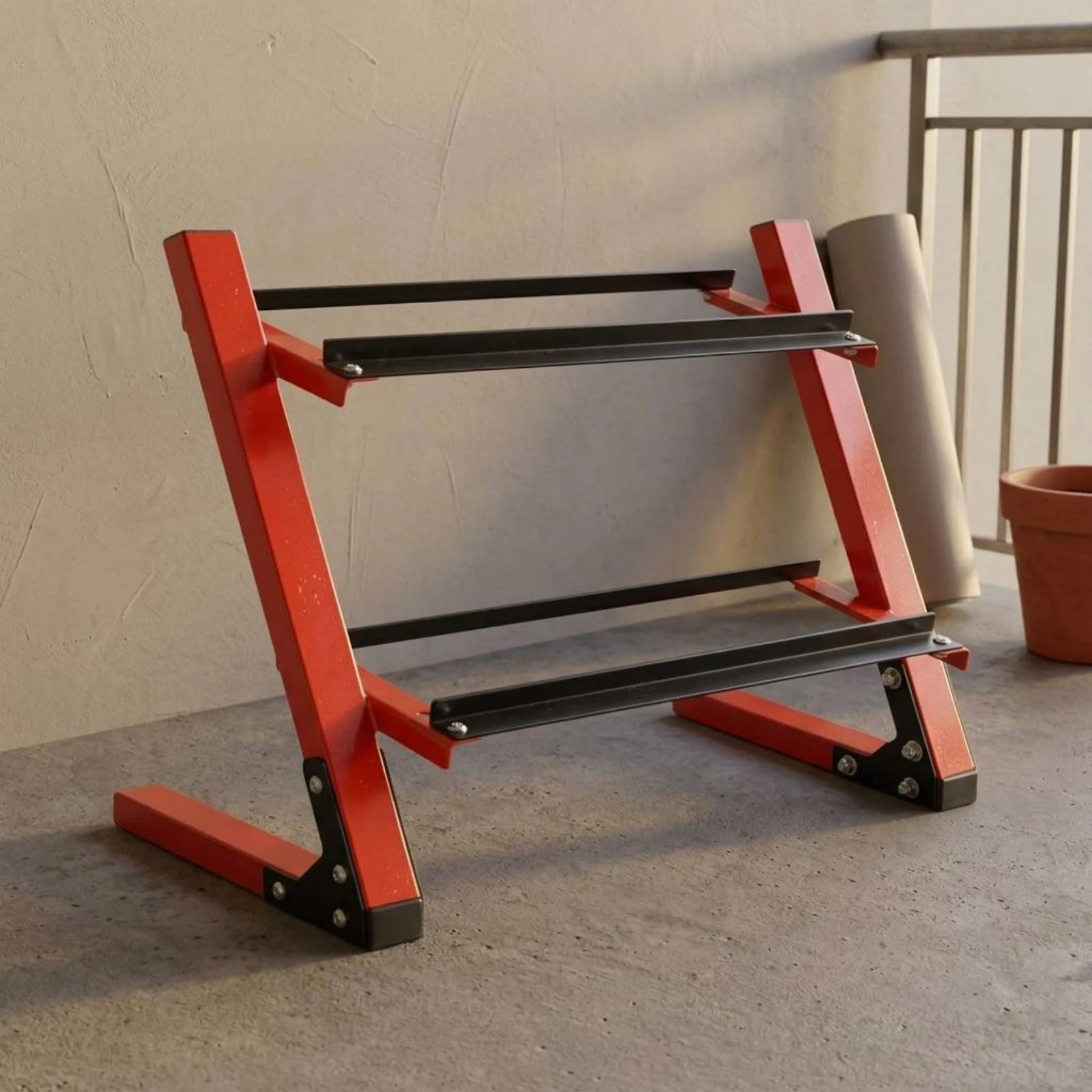 Picture 7: 2 Layer Dumbbell Stand Easy to Place Double Tier Dumbbell Rack Fitness Storage Anti-Slip for Balcony