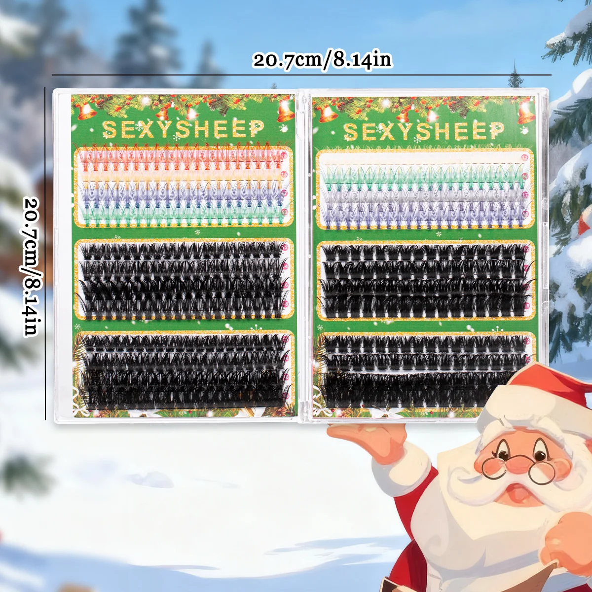 Lash Clusters Spikes Fluffy Soft Individual Lashes Eyelash Clusters Eyelash Extensions Christmas Eye Makeup Tool Festival Gift