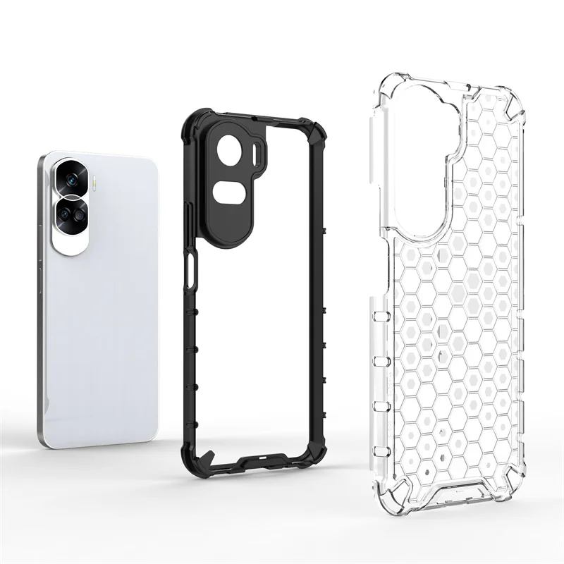 Honeycomb Shockproof For Honor 90 Lite Case Armor Phone Capa For Honor 90 Lite Cover Translucent TPU Case Honor 90 Lite Cover