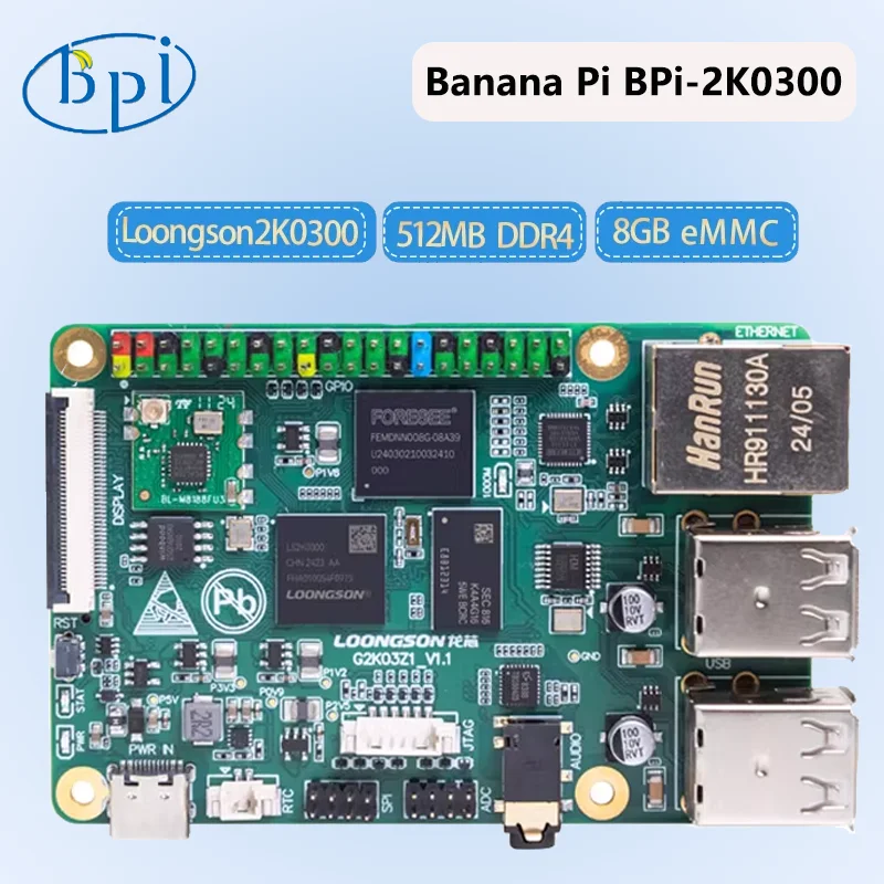 

BPI-2K0300 Zhongke Loongson 2K0300 Встроенный одноплатный процессор 1,0 ГГц DDR4 Компьютер
