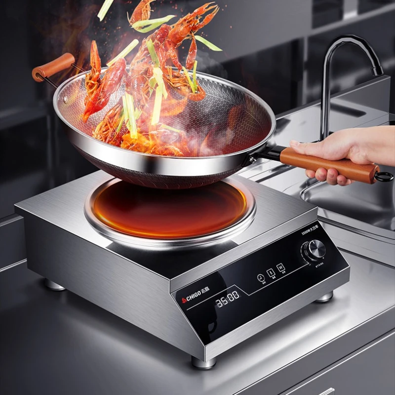 

New Authentic Concave Induction Cooker 3500W 5000W High Power Multi-functional Wok Stove for Home and Restaurant Commercial Use