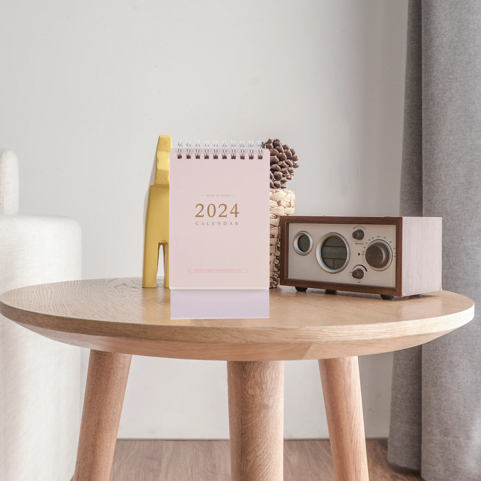 

Simple Paper Desk Calendar 2023 Desktop Standing Month Calendar Office Supply Portable Schedule Weekly Planner