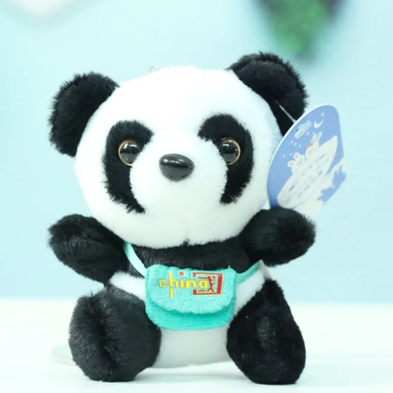 Mini 12cm Panda Plush Toy Pendant Doll Bag Pendant Cartoon Panda Doll