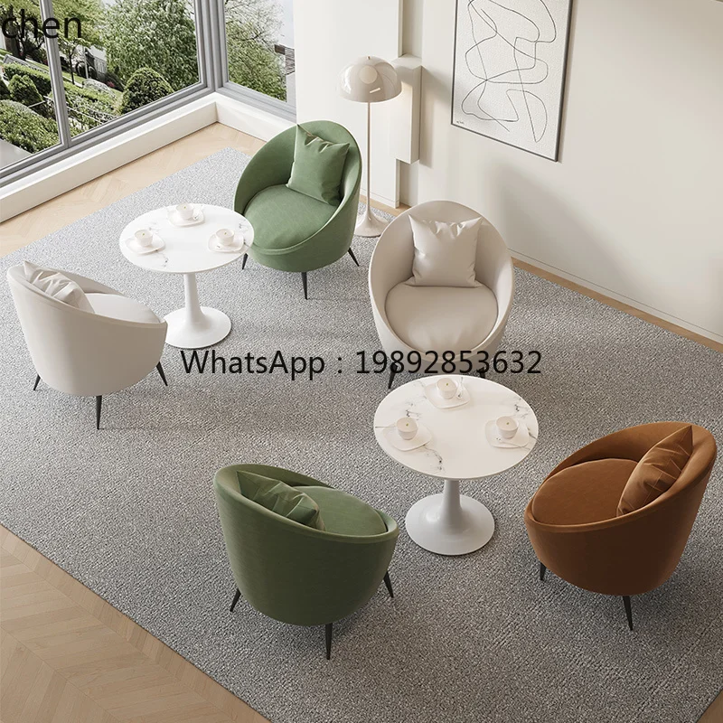 single sofa light luxury living room negotiation table and chair combination one table and two chairs beauty salon reception