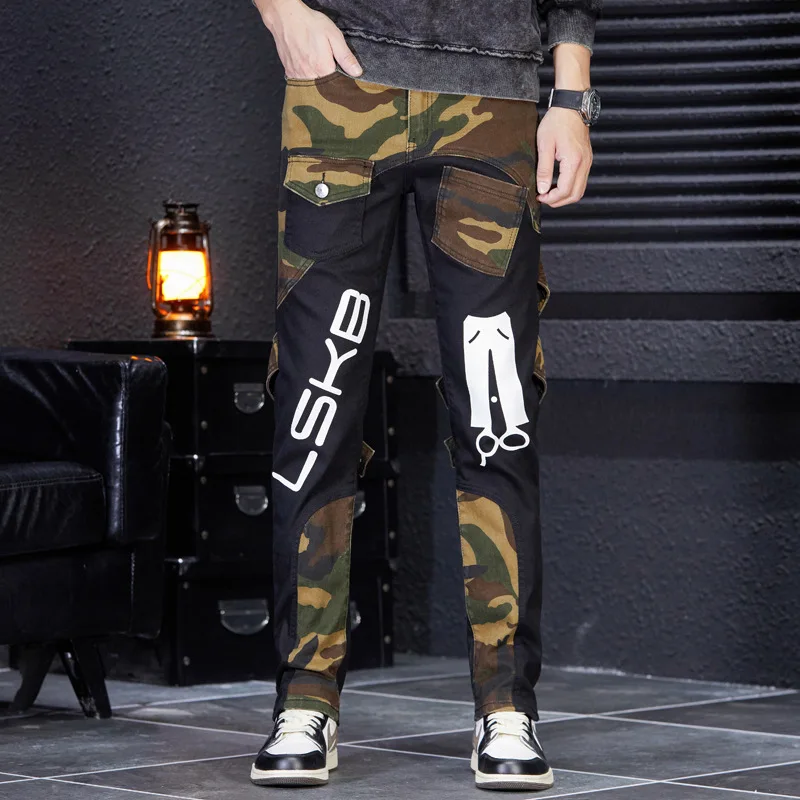 

Городские тактические брюки-карго для мужчин, уличные походные треккинговые армейские брюки для бега, камуфляжные военные лоскутные брюки с несколькими карманами