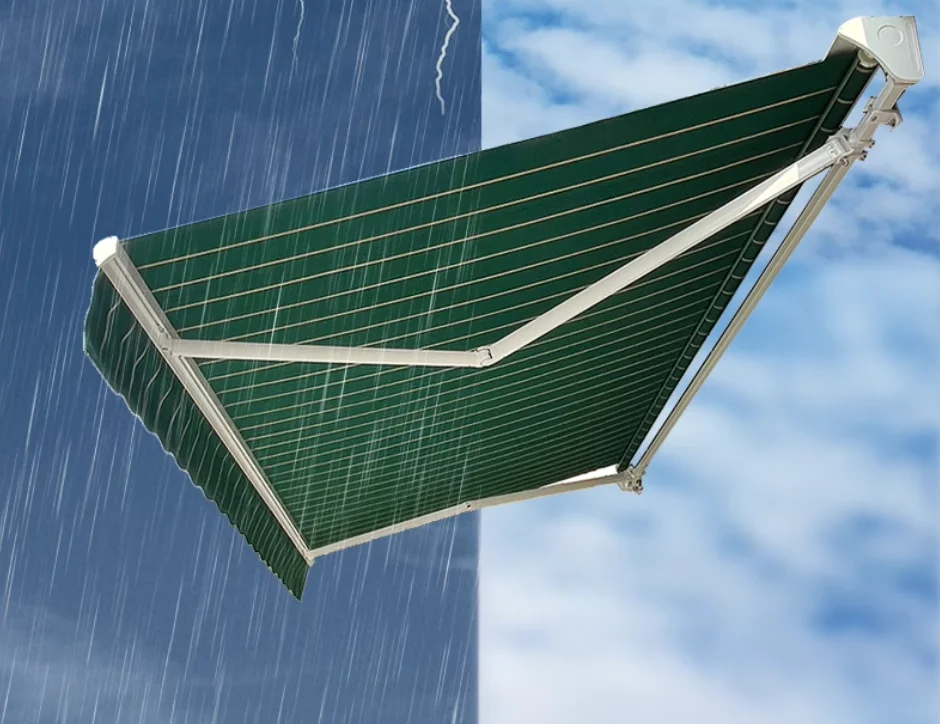 

Modern Electric Full Cassette Retractable Awning Automatic Sunshade Outdoor Patio Balcony Rain Canopy Modern Style Acrylic Sail
