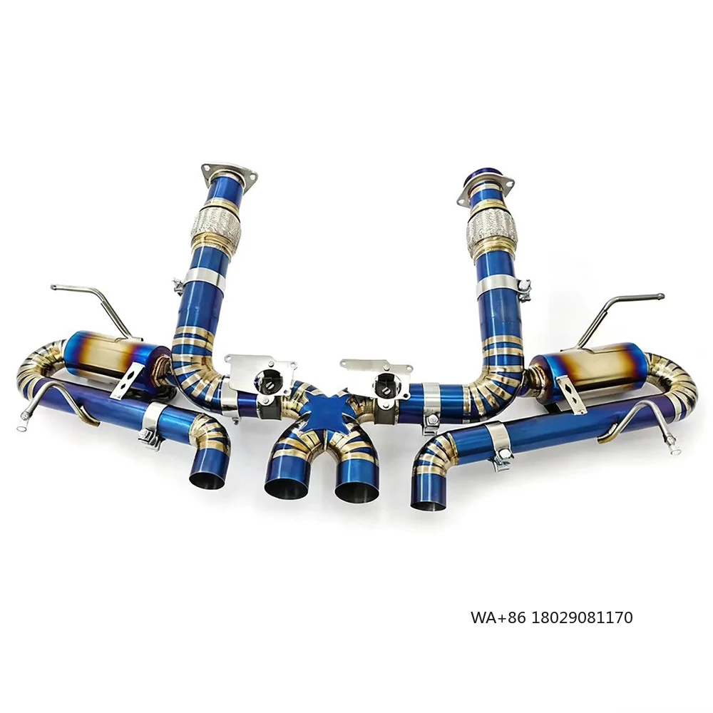 

Выхлопная труба из титанового сплава с клапаном, выхлопная труба для Chevrolet C8 Z06, модификация, четырехвыходные насадки, усиление мощности