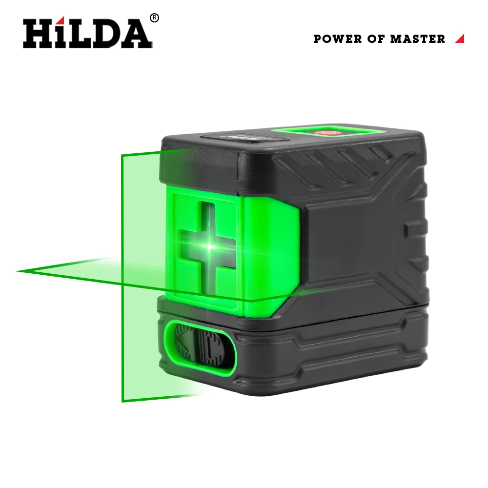 2 Lines Laser Level Self Levelling Green Beams Laser Horizontal & Vertical Cross-Line