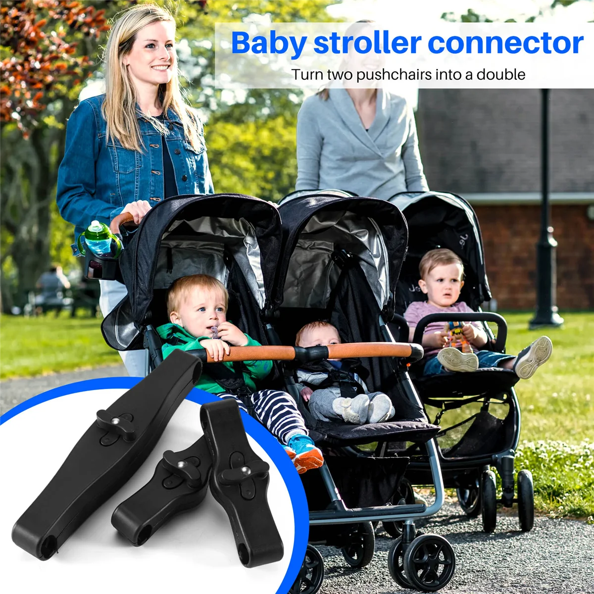Y02A3Pcs Coupler Bush insert into the strollers for baby yoya stroller connector adapter make YOYO into pram twins