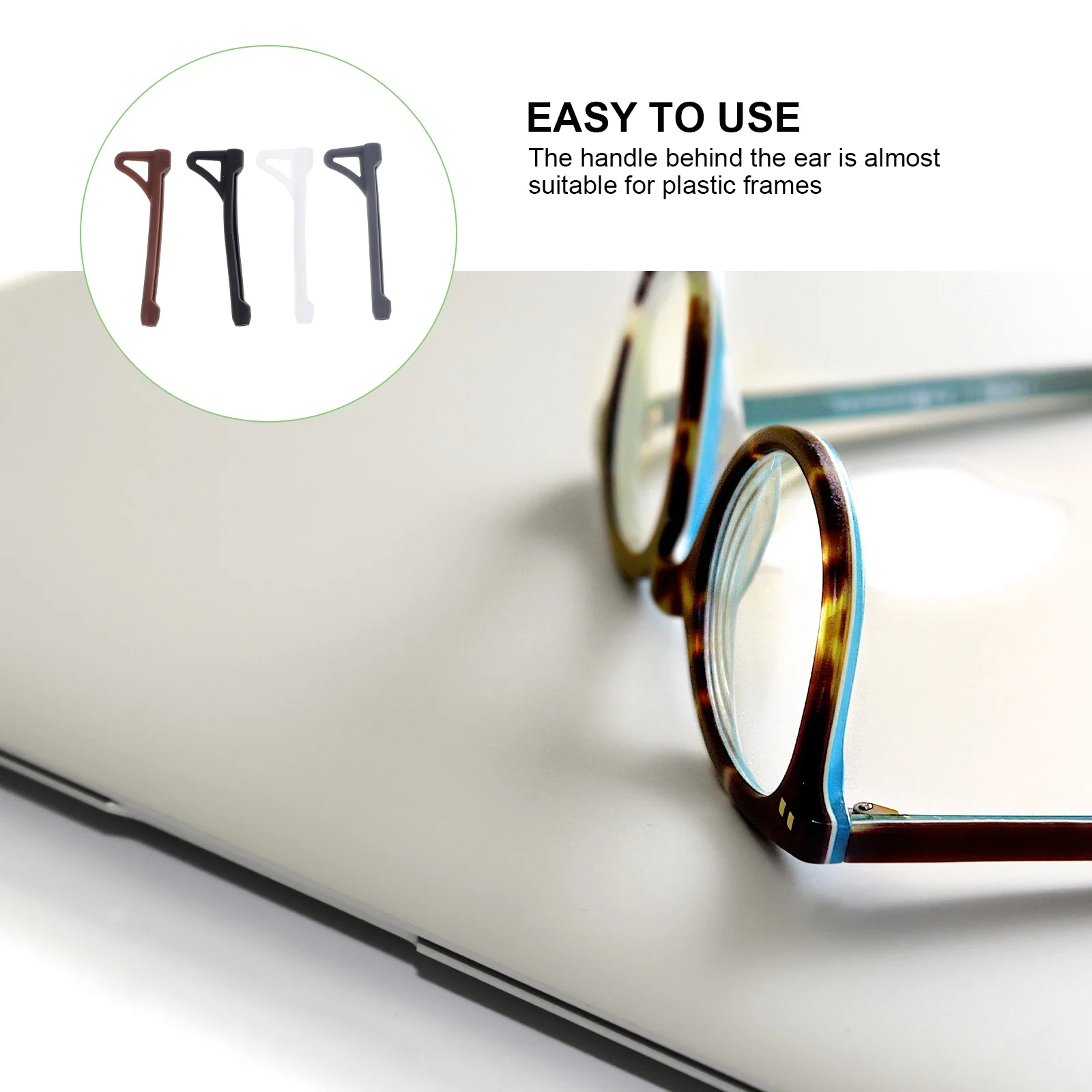 

Glasses Retainer Anti-Slip Silicone Eyeglass Sleeve With Hook For Sunglasses Eyewear Ear Grip Temple Tips Assorted Colors