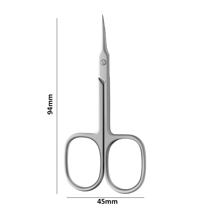 Stainless Steel Curved Tip Thin Blade Cuticle Scissors Nail Clippers Trimmer Manicure Tools Eyebrow Toos Dead Skin Remover